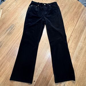 Vintage 90s y2k Ralph Lauren Jeans Co Corduroy Pants Size 8 Black Straight Leg